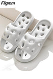 Fligmm Out Bathroom Slippers for Women 2023 Summer Non-Slip Soft Sole Home Shoes Woman Thick Platform Pillow Slides Sandals