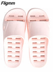 Fligmm Bathroom Home Slippers Women 2023 Summer Hollow Out Quick-Drying Platform Sandals Woman Comfortable Soft Pool Flip Flops