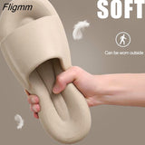 Fligmm Summer Womens Slippers Couple Sandals Beach Slides Cartoon Bear Flip Flops Men's Thick Sole Indoor Bathroom Anti-Slip Shoes