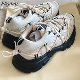 Fligmm New Spring Shoes for Women Sneakers Lightweight and Chunky Platform Shoes Fashion Casual Shoes Breathable Vulcanized Shoes