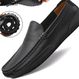 Fligmm Men Shoes Luxury Trendy 2023 Casual Slip on Formal Loafers Men Moccasins Italian Black Male Driving Shoes Sneakers