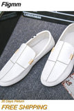 Fligmm Spring Autumn Men Loafers PU Leather Driving Boat Shoes Slip-On Casual Doug Shoes Moccasin Breathable Soft Male Flats