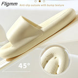 Fligmm Summer Womens Slippers Couple Sandals Beach Slides Cartoon Bear Flip Flops Men's Thick Sole Indoor Bathroom Anti-Slip Shoes