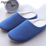 Fligmm Women Men Couples Home Slippers New Fashion Warm Winter Furry Soft Short Plush Slipper Non Slip Bedroom Slides Indoor Shoes