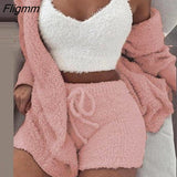 Fligmm Women Casual Sportswear Two Piece Sets Drawstring Crop Top and Shorts Summer Matching Set Athleisure 2023