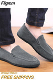 Fligmm Big Size Loafers Shoes Flats Slippers Fabric Slip-on Men Gommino Driving Shoes Fashion Summer Style Soft Male Moccasins