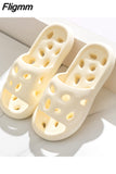 Fligmm Out Bathroom Slippers for Women 2023 Summer Non-Slip Soft Sole Home Shoes Woman Thick Platform Pillow Slides Sandals