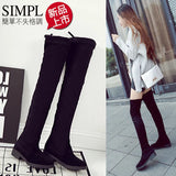 Fligmm High Boots Female Winter Boots Women Over The Knee Boots Flat Stretch Sexy Fashion Shoes Black Botas Mujer 2023