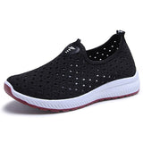 Fligmm Women Shoes Breathable Mesh Sneakers Shoes Ladies Slip on Flats Socofy Loafers Shoes Fashion Trainers Women tyh6r65