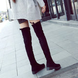 Fligmm High Boots Female Winter Boots Women Over The Knee Boots Flat Stretch Sexy Fashion Shoes Black Botas Mujer 2023