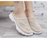 Fligmm Women Sandals Summer Shoes Flats Half Slippers Canvas Shoes Fashion Sneakers Shoes Woman Flats Sandals Mule Shoes