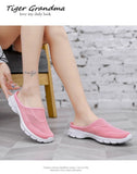 Fligmm Women Sandals Summer Shoes Flats Half Slippers Canvas Shoes Fashion Sneakers Shoes Woman Flats Sandals Mule Shoes