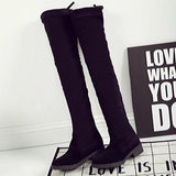 Fligmm High Boots Female Winter Boots Women Over The Knee Boots Flat Stretch Sexy Fashion Shoes Black Botas Mujer 2023