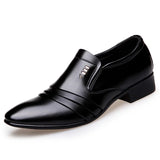 Fligmm Men's Dress Shoes Fashion Elegant Formal Wedding Shoes Men Slip On Office Oxford Shoes For Men Black 2023 new rtg5