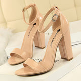 fligmm Sexy High Heels New Women Pumps Comfort Women Shoes Block Heels Ladies Shoes Buckle Women Heels Female Shoes Women Sandals