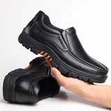 Fligmm Leather Shoes Men Loafers Soft Cow Leather Men Casual Shoes New Male Footwear Black Brown Slip-on 2023 new tyh6