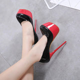 Fligmm New Spring Woman Pumps Shoes Sexy Extreme High Heels Wedding Party Size 35-42 Platform Heels Color matching Red Ladies 698