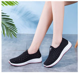 Fligmm Women Shoes Breathable Mesh Sneakers Shoes Ladies Slip on Flats Socofy Loafers Shoes Fashion Trainers Women tyh6r65