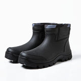 Fligmm Boots Waterproof Spring Winter Shoes Men Rain Boy's Water Rubber Black Ankle Boots Slip-on Botas 4p