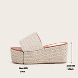 fligmm Women Flatform Espadrille Wedge Slides Sandals Slip On women's Sandals Leisure Casual Summer Beach Mules Platform Shoes