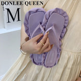 fligmm Flip-flop Sandals Women Stiletto Open Toe Purple Bow Knot High Heels 2023 Fashion Roman Sandal Elegant Mule Slipper Slide