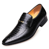 Fligmm Men's Casual Shoes Classic Low-Cut Embossed Leather Shoes Comfortable Business Dress Shoes Loafers667