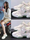 Fligmm Retro Fashion Breathable Father Shoes Woman Spring 2023 New Fashion Show Foot Small Thick-soled Casual Sneakers