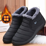 Fligmm Cotton Boots For Men Warm Fur Soft Male Platform Snow Boots Man Ankle Boot Winter Men's Sneakers Plus Casual Man Shoes