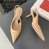 fligmm Fashion Spring Slingback Sandals Women Half Wrap Pointy Toe Designer High Heel Shoe Elegant Shallow Pumps Party Dress Mujer