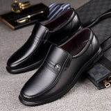 Fligmm Leather Handmade Shoes Men Loafers Slip On Business Casual Shoes Classic Soft Leather Hombre Breathable Men Shoes Flat