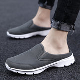 Fligmm Large Size Men Casual Mules Super Light Mesh Breathable Male Flats Shoes Outdoor Wear-resisting Slip-on Footwear 2023