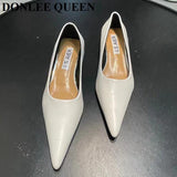 fligmm New Spring Shoes Women Thin Low Heels Pumps Fashion Brand Elegant Pointed Toe Shallow Dress Shoes Party Wedding Female Muje