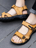 Fligmm Classic Mens Sandals Summer Genuine Leather Sandals Men Holidays Outdoor Casual Shoes Men Sandal Beach 2023