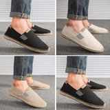 Fligmm Quality Mens Shoes Casual Male Breathable Canvas Casual Shoes Men Chinese Fashion Soft Slip on Espadrilles for Men Loafers