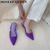 fligmm Flip-flop Sandals Women Stiletto Open Toe Purple Bow Knot High Heels 2023 Fashion Roman Sandal Elegant Mule Slipper Slide