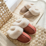 Fligmm Men Winter New Cotton Slippers Outdoor Fashion Warm Indoor Bedroom Cotton Plush Shoes Fleece Fluffy Couple Memory