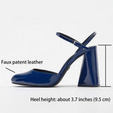 Fligmm Shoes Woman Fashion Chunky Block Heel Pumps Shoes Marry Jane Sweet Fashion 2023 Brand New High Heeled Buckle Strap Spring