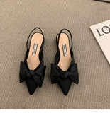 Fligmm Sandals Women 2023 Summer Pointed Low Heel Sandals Women Fashion Baotou Thin Strap Sandals High Heels Sandalias De Mujer