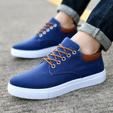 Fligmm Arrival Canvas Shoes Men Spring Summer Casual Canvas Shoes For Men Lace-Up Flats Men Shoes Driving Sneakers Men Shoes89621