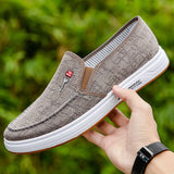 Fligmm Men's shoes are breathable and light old Beijing cloth shoes men's low top canvas shoes and lazy work shoes 2023