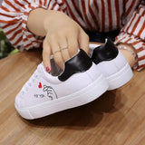 Fligmm New Style Thin Belt Single Casual Casual Students Comfortable Small White Shoes Women's Flat Casual Shoes