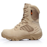 Fligmm Autumn Men Military Boots Quality Special Force Tactical Desert Combat Ankle Boats Army Work Shoes Leather Snow Boots