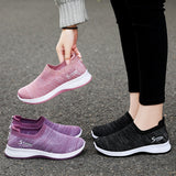 Fligmm Sneakers Women's Flats Shoes New Fashion Women Breathable Non-Slip Lofers Ladies Outdoor Jogging Walking Shoes