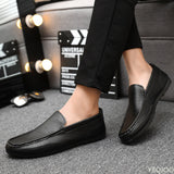 Fligmm Spring Summer NEW Men's Loafers Comfortable Flat Casual Shoes Men Breathable Moccasins Slip-On Soft Leather Driving Shoes