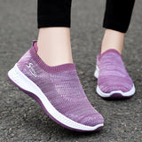 Fligmm Sneakers Women's Flats Shoes New Fashion Women Breathable Non-Slip Lofers Ladies Outdoor Jogging Walking Shoes