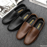 Fligmm Spring Summer NEW Men's Loafers Comfortable Flat Casual Shoes Men Breathable Moccasins Slip-On Soft Leather Driving Shoes