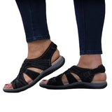 Fligmm Women Hollow Out Summer Comfortable Sport Sandals Open Toe Non-Slip Cut Out Soft Female Sandalias De Mujer Plus Size