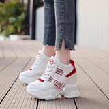 Fligmm Sales Trendy Shoes Women High Top Sneakers Women Platform Ankle Boots Basket Femme Chaussures Femmes Height Increase Sneaker