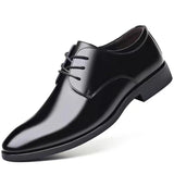 Fligmm Men's Breathable Leather Shoes Black Soft Leather Soft Bottom Spring And Autumn Best Man Men's Business Formal Wear Casual Shoe