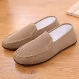 Fligmm Big Size Loafers Shoes Flats Slippers Fabric Slip-on Men Gommino Driving Shoes Fashion Summer Style Soft Male Moccasins